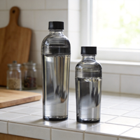 Bouteille d'eau Longstar 500 ml en PC sans BPA, anti-fuite, écologique, avec infuseur à thé, pour boire directement, résistante à l'eau bouillante, idéale pour les voyages et la salle de sport