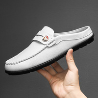Chaussures décontractées pour hommes pour l'été 2025 Chaussures en cuir respirantes antidérapantes à la mode et décontractées pour hommes