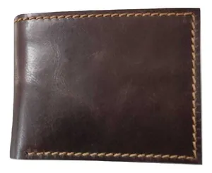 Carteira de couro legítimo masculina, carteira personalizada feita a mão unissex com dobra central feita em couro legítimo de estilo vintage