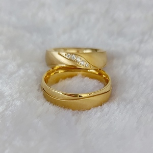 Anillos de Boda de Acero Inoxidable Chapados en Oro de 14k Africanos, Precio al por Mayor - Product Image 4