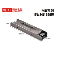 Alimentation LED ultra-mince MIngLIAN à courant constant, simple, réglable, à découpage, DC 12V-48V 60W-400W pour éclairage LED haute performance