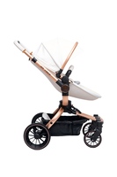 Vente en gros de poussette portable convertible pour bébé berceau landau en lin poussette 3 en 1 avec siège auto