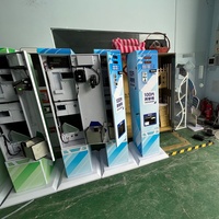 Máquina Cambiadora de Monedas y Billetes Duradera, Dispensador de Monedas con Soporte en Inglés, Construcción de Acero, Alimentación 110/220V