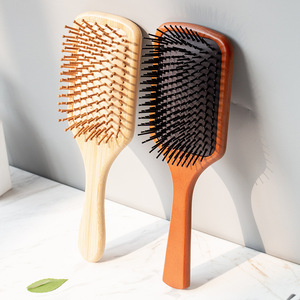 Bộ lược khí đệm cán gỗ có thể tùy chỉnh - Nhiều kiểu dáng hot Lược gỗ lược khí đệm lược chải tóc - Product Image 1