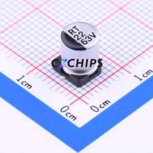 Condensateur électrolytique en aluminium SMD RT1J220M0607, SMD, D6.3xL7.7mm 22uF 20% 63V 60mA-120Hz - Product Image 1