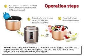 AZK186 Chine <span class=keywords><strong>pas</strong></span> <span class=keywords><strong>cher</strong></span> multifonction pot appareils de cuisine autocuiseur en vente 6L natto conteneur yaourts 6 litres - Product Image 3