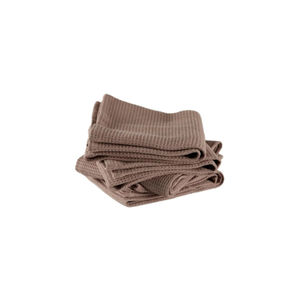 Biodégradable fait à la main 100% coton brodé Beige torchons de cuisine léger abordable paquet de quatre idéal pour les cuisines occupées - Product Image 3