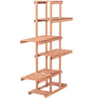 Jardin extérieur en bois multicouche fleurs plantes Pot support étagères 5 niveaux piédestal support pour plantes