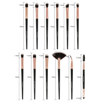 Lot de 12 pinceaux de maquillage pour les yeux, nouvelle arrivée, les plus vendus, en nylon végétalien, pour un maquillage délicat des yeux, ensemble professionnel de pinceaux cosmétiques
