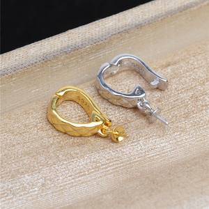 Support de pendentif universel en argent S925 pour perles et diamants, surface lisse, boucle vide pour bijoux - Product Image 2