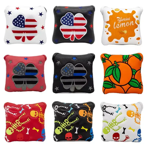 High Quality Golf <b>Mallet</b> <b>Putter</b> Headcover Magnetic Golf Head <b>Covers</b> Pu Leather Golf Head <b>Cover</b> - Product Image 5