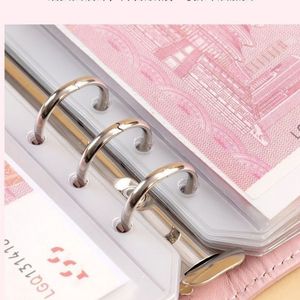 Portefeuille porte-monnaie en peptide Xi format A6 avec fermeture éclair, multifonctionnel pour espèces et cartes, pratique et durable - Product Image 4