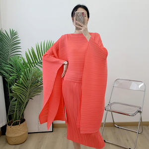 Irregular Pleated Dress 2024 Pleated <b>Shawl</b> Dress Middle Eastern Loose Plus Size Women's Elegant and Modest Dress - Product Image 4