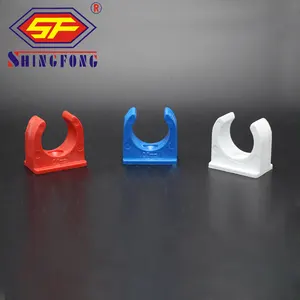 Full Size PVC Pipe Accessories Bar Clip 20mm 25mm PVC Conduit Clip