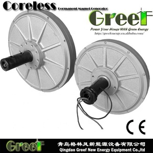 เครื่องกำเนิดไฟฟ้าซิงโครนัสแบบดิสก์ PMG สามเฟส 1 กิโลวัตต์ 150 รอบต่อนาที สำหรับระบบไฮบริดพลังงานแสงอาทิตย์และพลังงานลม - Product Image 1