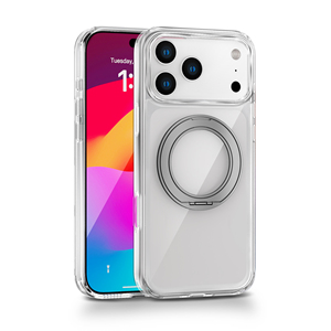 Premium Drop-Proof Transparent <b>Phone</b> Case with 2.5mm Acrylic 360.Magnetic Stand for 17/16/15/14/13 Pro - Product Image 4