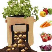 Sacs de culture de pommes de terre en feutre moderne, pliables, écologiques, multicolores, respirants, durables, de 5 gallons, pour une récolte visuelle