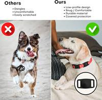 Support de collier pour chien en silicone, étui de protection anti-perte pour GPS, support de collier pour chat