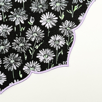 Napperons festonnés tissés à motif floral marguerite et lotus style bohème pour cuisine vintage, mariage, fête et table de repas quotidienne