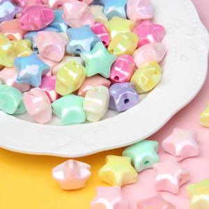 Acrylique couleur irrégulière perle placage perlé Bracelet téléphone portable chaîne stylo à bille bricolage accessoires matériel bonbons perles en vrac - Product Image 5