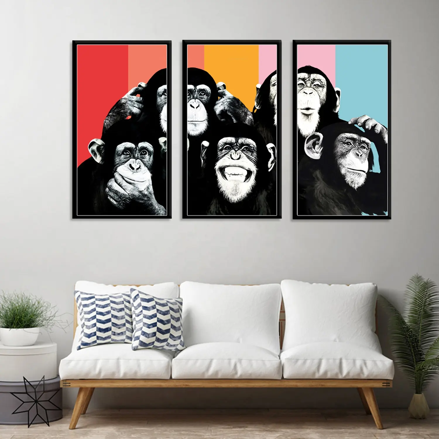 Immagine Della Decorazione Della casa della Tela di canapa Poster e stampe di arte della parete 3 bella animale funziona dipinti di arte della parete con cornice