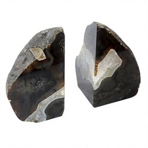 Décoration d'intérieur moderne, porte-livres en agate noire naturelle, ornement de bibliothèque, JILANI AGATE and GEMS EXPORT Gujarat - Product Image 1