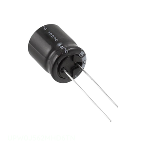 Condensador de Canal de Fabricante 5600 uF de Orificio Pasante, Aluminio, 5600UF 20% 6.3V RADIAL UPW0J562MHD6TN - Product Image 1