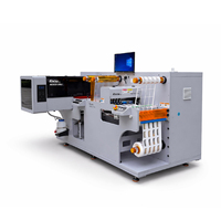 Nouvelle imprimante numérique industrielle à rouleaux pour étiquettes CMYK+W + Film métallique Or Argent, machine d'impression Flex BOPP avec découpe et plastifieuse