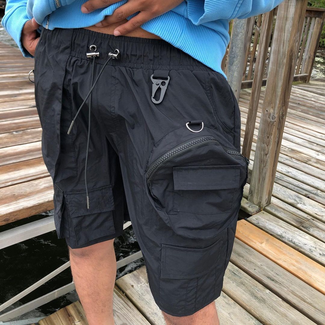 Men's Breathable Cargo Shorts With Drawstring & Oem Customization