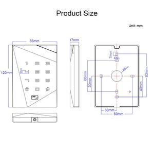 Lecteur de cartes double fréquence anti-clonage MF 125 kHz 13,56 MHz avec sortie Wiegand pour contrôle d'accès et système d'ascenseur - Product Image 3