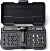 Nouveau Kit d'outils de précision DIY 2026 avec mini tournevis à cliquet magnétique 24-en-1, poignée en plastique chromé, amovible et auto-assemblable, OEM