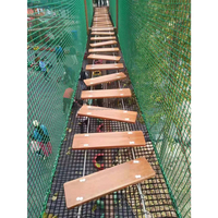 Piquet de pneu pour enfants de rêve parcours d'obstacles corde en polyester tricoté pont pivotant pour terrain de jeu en réseau extérieur