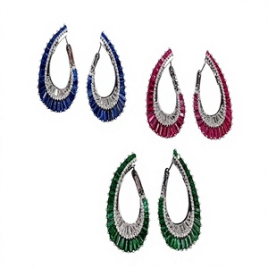 Encantadores Pendientes de Latón de Primera Calidad, Plateados en Plata, con Circonita, Modernos, para Fiestas, Elige Cualquier Par, para Mujer - Product Image 2