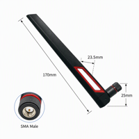 Dual Band WiFi Antenna 2.4G 5.8G 6dBi High Gain SMA-J External Omni for WiFi 6 6E Router Industrial IoT Gateway Node