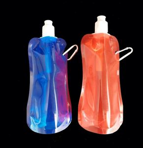 Sac pochette pliable en plastique pour bouteille d'eau, personnalisé, imprimé sur mesure, 480-500 ml, portable et réutilisable, pour emballage de boissons sportives, en stock chez le fabricant - Product Image 3