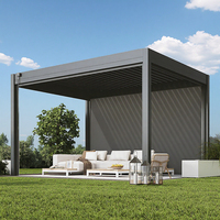 Pergola motorisée en aluminium à lames orientables 6x3m, toit rétractable, imperméable, écologique, revêtement en poudre, couverture de patio, vente chaude