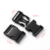 Boucles à dégagement latéral en plastique imperméables et tendance de 25 mm pour sangles d'insertion de bagages - Qualité supérieure