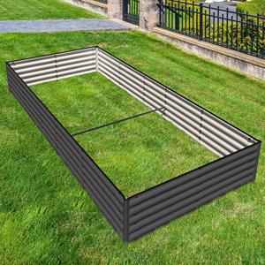 Bac de jardin surélevé en acier galvanisé, éco-responsable, à base ouverte, économie de travail, taille personnalisée, revêtement poudré, montage facile, DIY - Product Image 6
