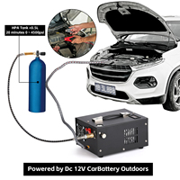 Pompa Udara Bebas Air dan Bebas Oli Pcp 12v 4500Psi 300bar 30Mpa, Tangki Warna Bullet, 12V Mobil DC, 220V110V AC Kompresor Pcp