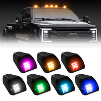Lampu peringatan atap surya, 5 buah lampu truk modifikasi Multi Warna cocok untuk truk Pickup, Suv, dan kendaraan Off-Road