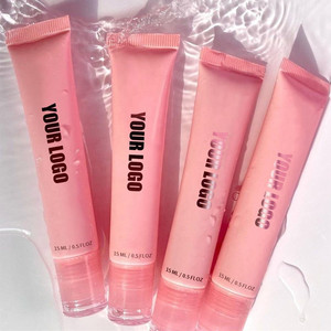 Bálsamo Labial 2 en 1 Cosmético Hidratante con Brillo Espejo, Etiqueta Privada, Color Rosa, No Pegajoso, de Larga Duración - Product Image 5