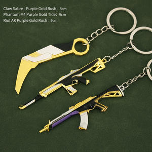 Couteaux Valorant porte-clés accessoires Killjoy Yoru <span class=keywords><strong>Riot</strong></span> Gaming anneau de sauge jett regalos y ensembles de valor rgx couteau valorant - Product Image 4