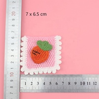 En gros, patch en tissu à coudre, imitation crochet, motifs fruits et fleurs, applique pour pochette, vêtements pour enfants et chapeaux, soluble dans l'eau, DIY
