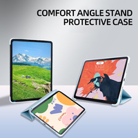 Étui pour iPad 10e génération 2022 10,9 pouces avec support pour stylet, support pliable fin, dos en TPU souple, QC professionnel