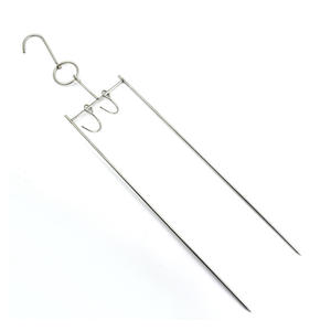 ปฏักสแตนเลสสามชั้นสไตล์ฮ่องกงปฏักบาร์บีคิวปีกไก่แบบหนาอุปกรณ์ย่างบาร์บีคิว - Product Image 5