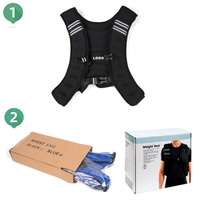 Gilet lesté réglable en nylon pour la course à pied et l'entraînement, équipement de fitness avec poids en billes d'acier et sable 3/5/8/10 kg