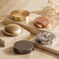 Couvercles plats en métal pour bougies – Or, Argent, Or Rose, Noir – Couvercles pour pots à bougies