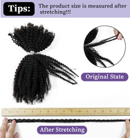 Bundles de cheveux humains vierges Afro Kinky 4B de haute qualité Extensions de cheveux au crochet pour Micro tresses et extensions Micro Locs