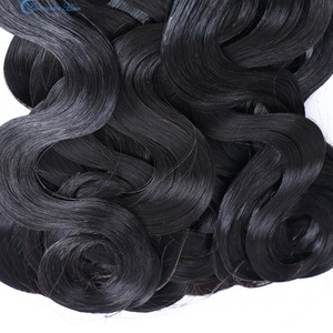 Cheveux naturels vierges bruts garantis, double épaisseur, ondulés, peuvent être décolorés, avec pointes pleines, couleur naturelle - Product Image 6