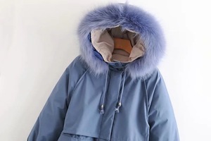 Giacca Invernale Imbottita in Cotone Nuova Calda da <span class=keywords><strong>Donna</strong></span> Lunghezza Media con Grande Collo in Pelliccia Cappotto Imbottito per Donne - Product Image 3